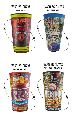 Vasos Venezuela 26oz (docena)