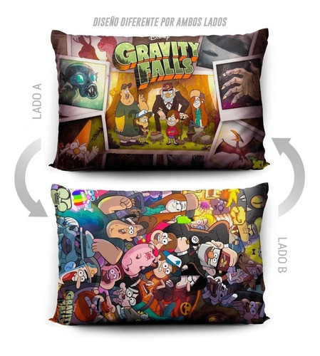Imagen 5 de 5 de Funda De Almohada Gravity Fall 70x45cm Vudú Love