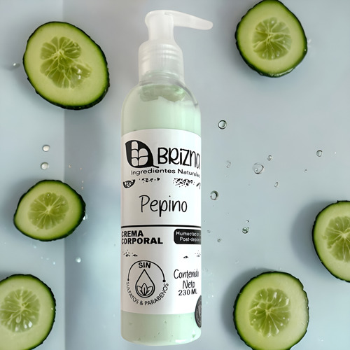Crema Corporal Brizna, Pepino, Post Después Depilación 230ml