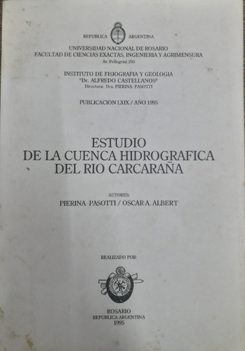 6341 Estudio De La Cuenca Hidrográfica Del Río Carcaraña