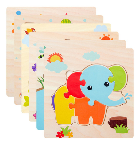 Puzles De Madera P, Juguetes Para Niños Pequeños, Regalos Pa