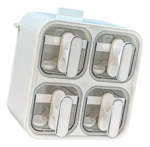 comprar Wall Mount Spice Jars Kitchen Spice Pot 4 Compartimentos De