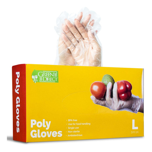 Guantes Desechables De Plstico Pe Transparentes, Sin Bpa, Go