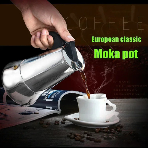 Cafetera Moka Pot, Tazas De Espresso Y Café Con Leche, Estuf