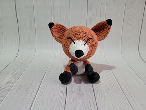 Amigurumi Zorro Dormilon Tejido Crochet Artesanal Bebes Niño