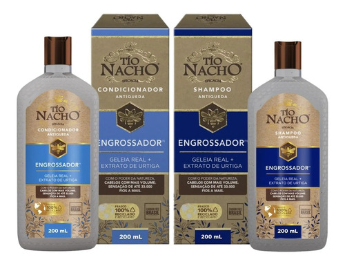  Tio Nacho Antiqueda Engrossador Kit Shamp 200ml Cond 200ml