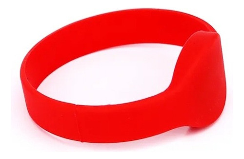 Pulseras Silicona Rfid Nfc 13.56mhz Impermeables Proximidad Rojo