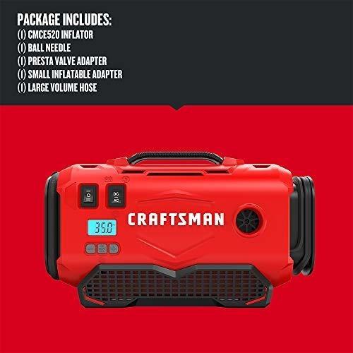 Inflador Craftsman V20, Solo Herramienta (cmce520b), Rojo