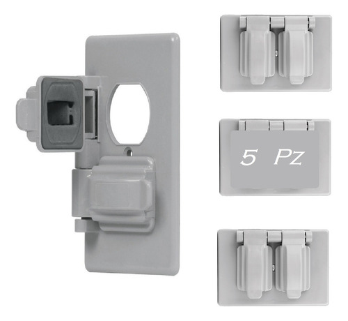 Placa Intemperie Plastica Doble Duplex Exterior (5pz)
