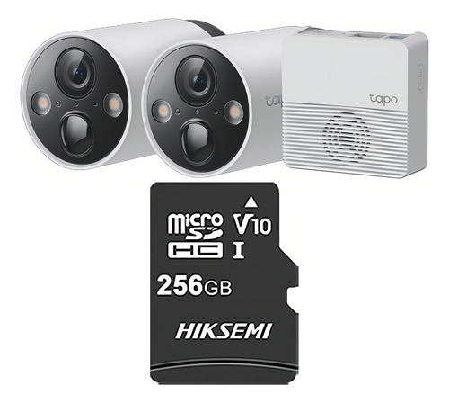 Tapo & Cronos 2 Cámaras De Seguridad 2k Tapo-c420s2-plus-256 + Microsd 256gb Bateria Larga Duración Protección Ip65 Alarma Luz Y Sonido Audio Doble Vía Detección Ai C420s2 Cctv Visión Nocturna A Color