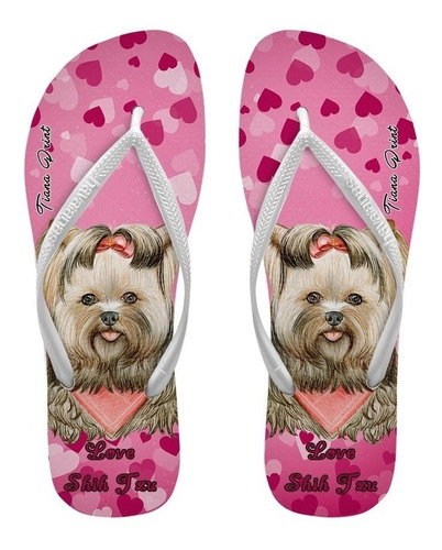 Sandálias Personalizadas Havaianas Shih Tzu Slim [7]