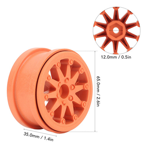 Llantas Rc Para Coche De Nailon Axial Scx10 Wraith, Juego De