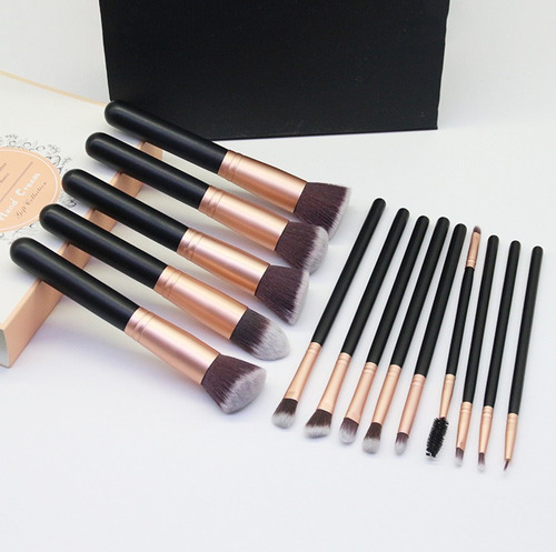 Juego De 14 Brochas De Maquillaje, Brochas Para Base, Brocha