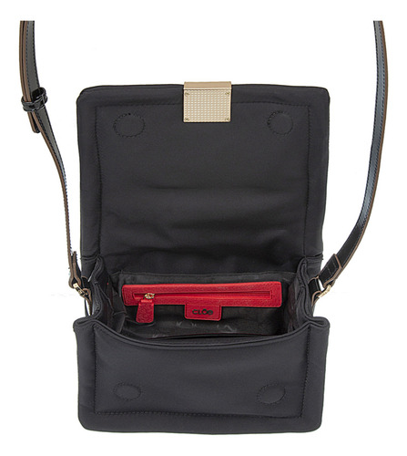 Bolsa Crossbody Cloe Llaldemi Mediano Color Negro