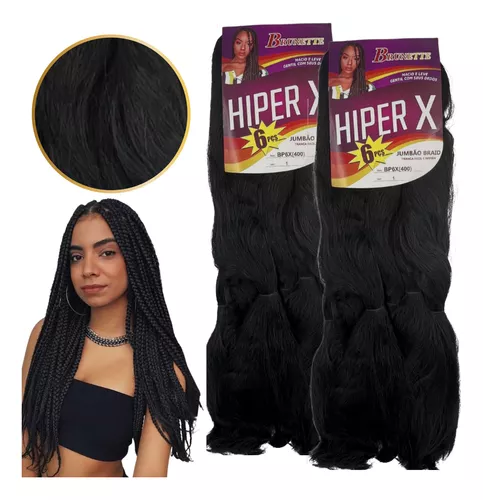 Jumbão Cabelo Jumbo Hiperx 400 Gramas Box Braids Trança