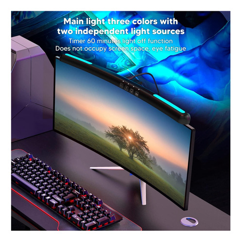 Barra De Luz De Monitor Curva, Luz Led De Pantalla De Táctil