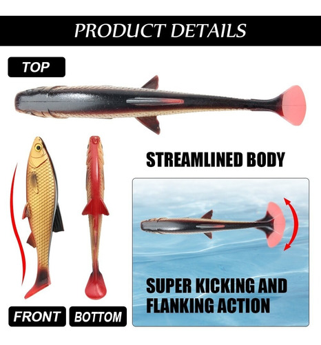 Señuelo Cebo Pesca Vinilo Alta Elasticidad 3d 7,8cm 5gr