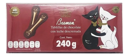 Lenguas De Gato Chocolate Con Leche Descremada 40pza 240g