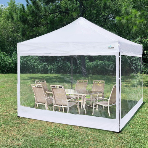 Tenda Gazebo Articulada Dobrável 3x3 Com Laterais Branca