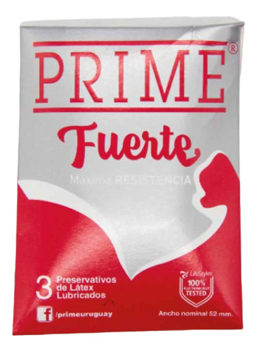 Preservativo Prime Fuerte X3 (pack X5 Paquetes)