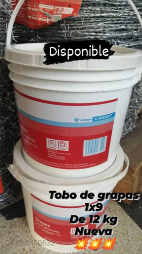 Tono De Grapa Ganadera 1x9 De 12 Kg Galvanizada Nueva 