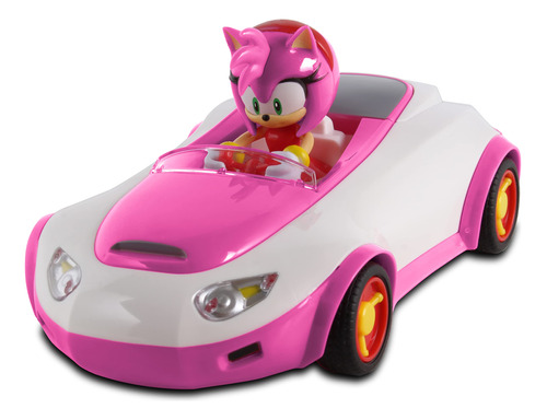 Nkok Team Sonic Pull Back Racer - Amy Rose; No Requiere Bat.