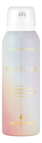 Body Spray Obelisk Com Glitter Holográfico Água De Cheiro 100ml Floral Romantico Iluminador Delicado Pele Brilhante Brilho Colorido