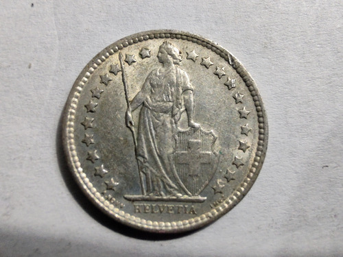 Moneda Suiza 1/2 Franco 1962 Plata 0.8 (x1391