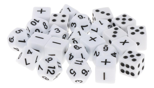 Juego De 24 Dados Didácticos, Añadir, Restar, Multiplicar,