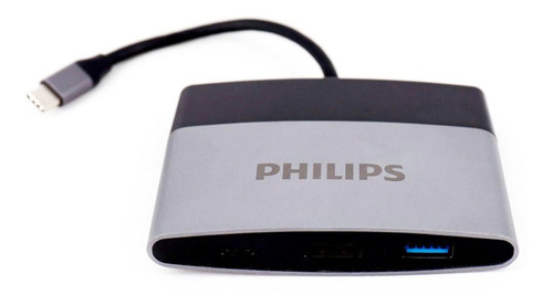 Imagem 1 de 3 de Adaptador Hub Type-c 5 Em 1 Hdmi 4k Usb 3.0 Notebook Tv