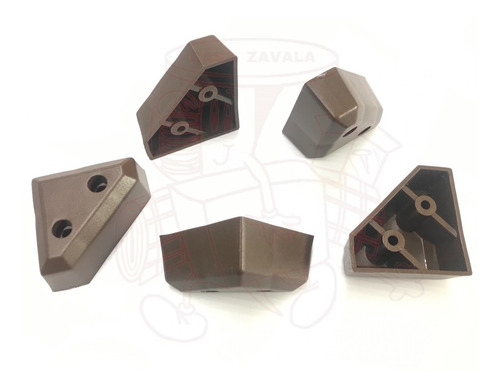 Pata De Plástico Para Sala Triangulo Pija 3cm (12 Pza) Cafe Café