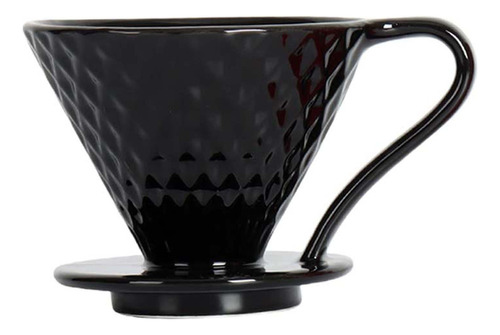 Pour Over Coffee Dripper Black Filter Cup