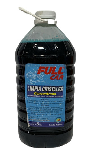 Full Car - Pack X 4 U.- B.  Limpia Cristales Super Concen.5l