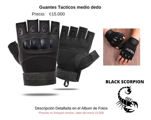 Guantes Tacticos Medio Dedo