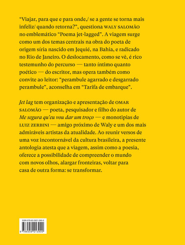 Jet Lag: Poemas Para Viagem, De Salomão, Waly. Editora Companhia Das Letras, Capa Mole Em Português