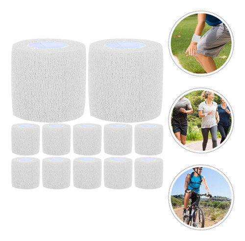Cinta Venda Elástica Cohesiva Autoadherible 4.5m* 5cm 12pcs Blanco