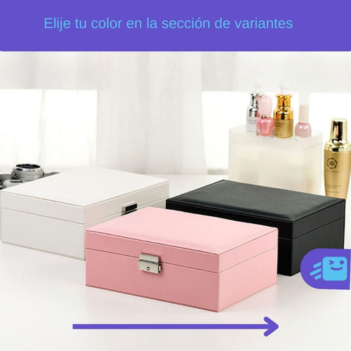 Imagen 8 de 10 de Maletin Joyero, Organizador Joyas 2 Niveles Gran Capacidad