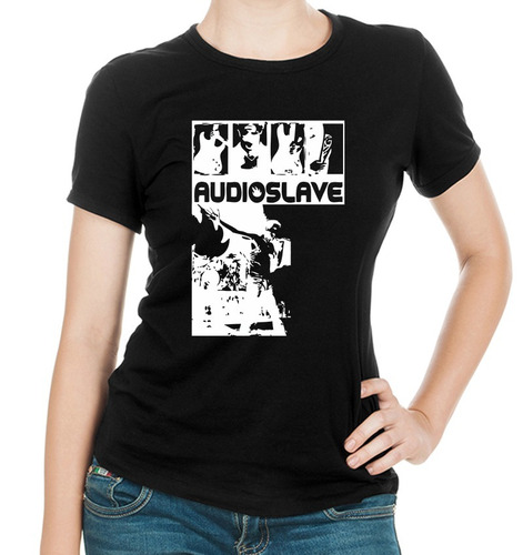 Oferta Playera Dama Negra Audioslave Cd Out Of Exile