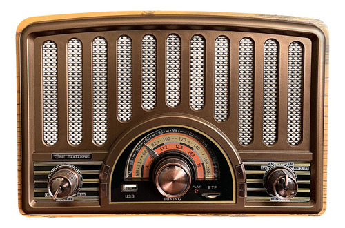 Radio Am Fm  Vintage Reproductor Bluetooth Retro Sixtinna