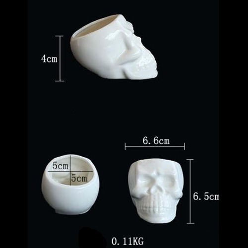 Maceta De Halloween Forma Cabeza De Cráneo Suministros De