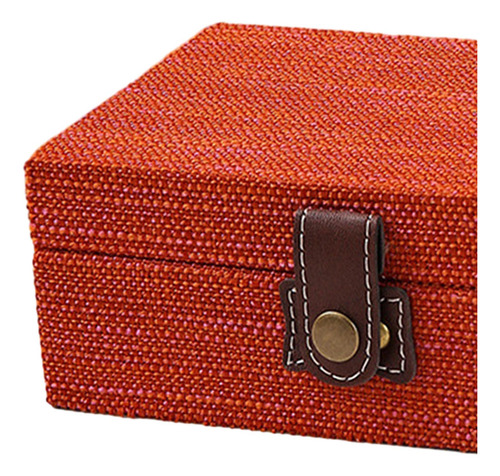 Contenedor Organizador De Madera, Pequeño Rojo Y Naranja
