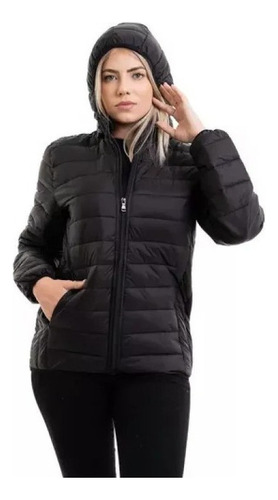 Chaqueta Acolchada Negra Bobojaco Moto Frio Dena Para Mujer