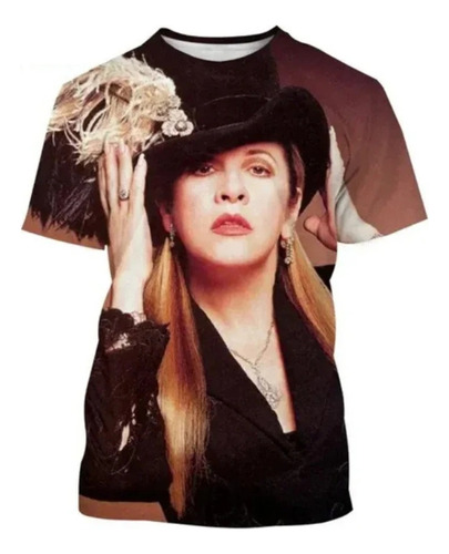 J Camiseta Casual Neutra Con Estampado 3d Stevie Nicks