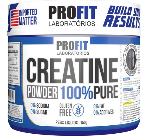 Suplemento em pó ProFit Laboratórios  Creatine Pure creatina Creatine Pure em pote de 150g