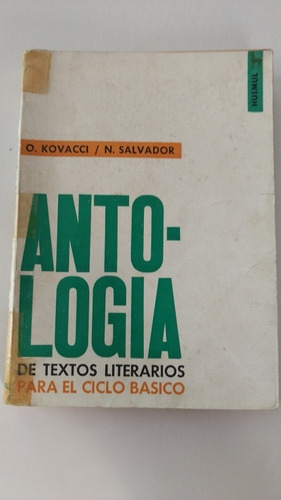 Antología De Textos Literarios Para El Ciclo Básico 
