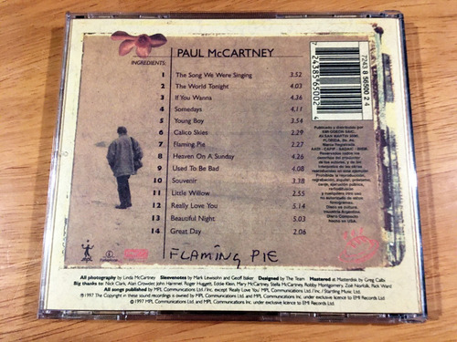 Paul Mccartney Flaming Pie Cd Caja Acrilica The Beatles