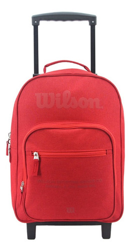 Mochila Carro Con Ruedas Escolar Niños Wilson Nene Comoda Color Rojo