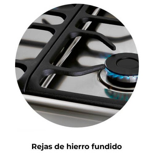 Imagen 7 de 11 de Cocina A Gas Longvie 13501xf 56cm Inox Cajón Parrilla
