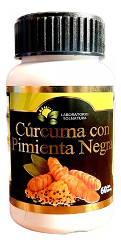 Curcuma Con Pimienta Negra 500mg 60 Capsulas Pack 3 Unid