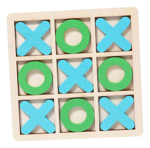 Juego De Mesa Tic Tac Toe, Clásico, Familiar, Azul Claro, Gr